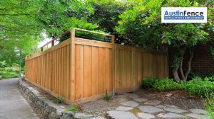 new wooden privacy fence